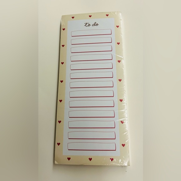New Hearts "To Do" List Pad Graphique Lined 2 Magnets 100 Sheets Valentine's Day - Picture 9 of 10